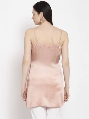Baby-pink plain viscose rayon party-wear-kurtis 2