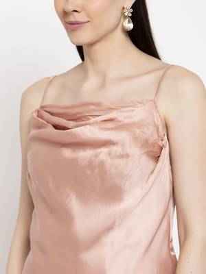 Baby-pink plain viscose rayon party-wear-kurtis 5
