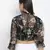 Grime black floral printed women top