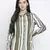 Mash of colours stripes print women shirt