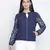 Masslic Blue  women bomber jacket