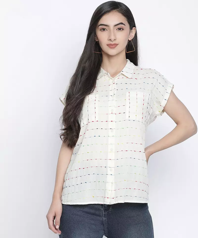Platinum Dobi mesh women shirt