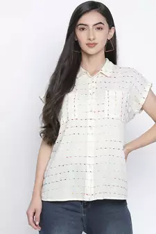 Platinum Dobi mesh women shirt