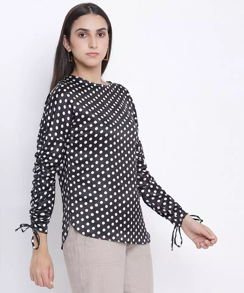 Polka dot stylish women top