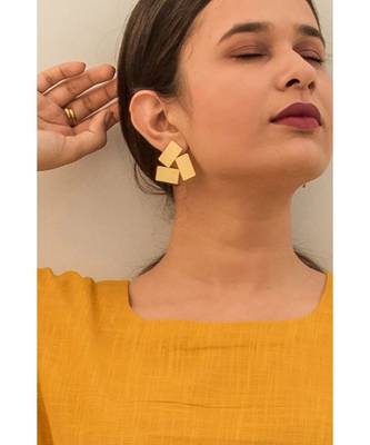 Anarchy Gold Statement Geometric Studs 2