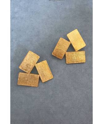 Anarchy Gold Statement Geometric Studs 4