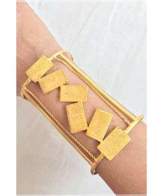 Pandemonium Gold Statement Geometric Cuff 1
