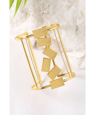 Pandemonium Gold Statement Geometric Cuff 3
