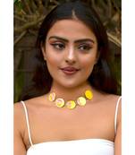 Selene Gold Moon Phases Enamel Choker