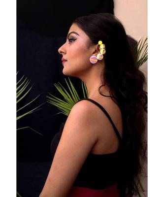 Orb of Night Gold Moon Phases Enamel Earcuff 1
