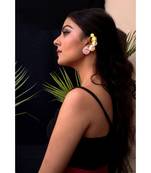 Orb of Night Gold Moon Phases Enamel Earcuff