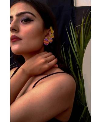 Orb of Night Gold Moon Phases Enamel Earcuff 3