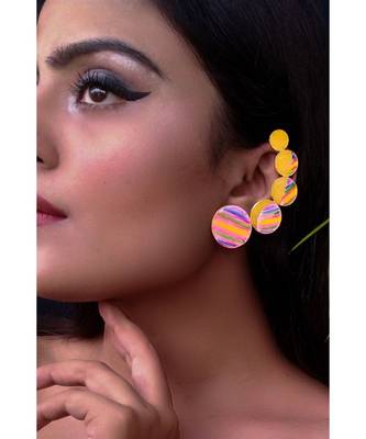 Orb of Night Gold Moon Phases Enamel Earcuff 4