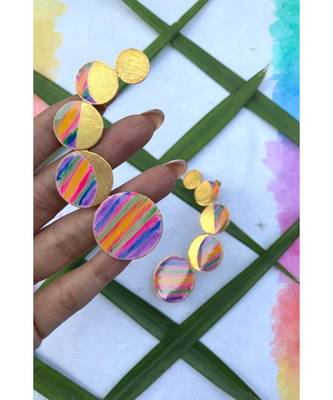 Orb of Night Gold Moon Phases Enamel Earcuff 5