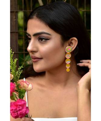 Pandora Gold Moon Phases Enamel Earrings 1