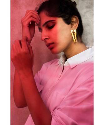 Cut Gold Unique Earrings 2