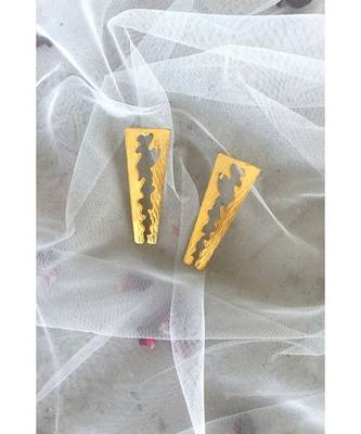 Cut Gold Unique Earrings 4