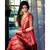 Red all over Baluchari with meenakari perfect for the festivities