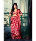 Aditri Red Silk Saree with Blouse