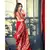 Red all over Baluchari with meenakari perfect for the festivities