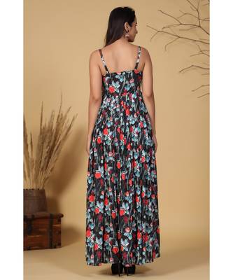 black floral maxi dress 2