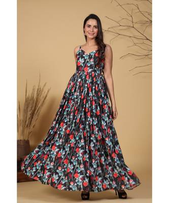 black floral maxi dress 3