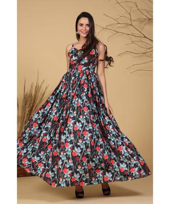 black floral maxi dress 1