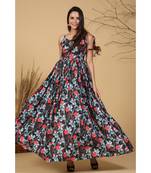 black floral maxi dress