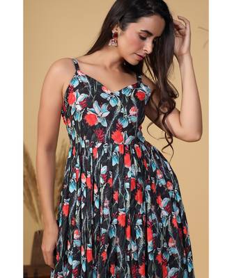 black floral maxi dress 4
