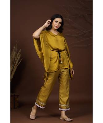 golden kaftan with pants 1