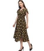 Dark Coffee floral printed long maxi top