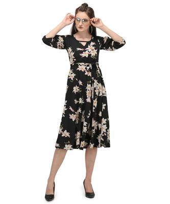 black and white floral printed long maxi top 1