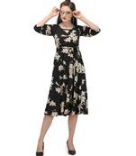 black and white floral printed long maxi top