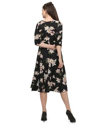 black and white floral printed long maxi top 2