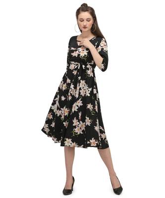 black and white floral printed long maxi top 3
