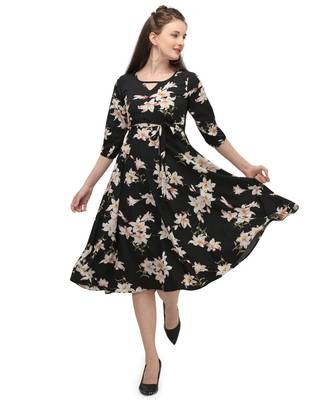 black and white floral printed long maxi top 4