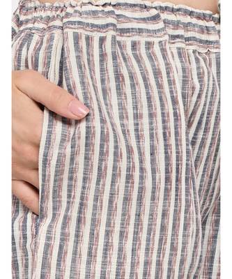 Striped Drop shoulder Night suit set 5