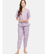 Lavender Cotton pajama night suit set