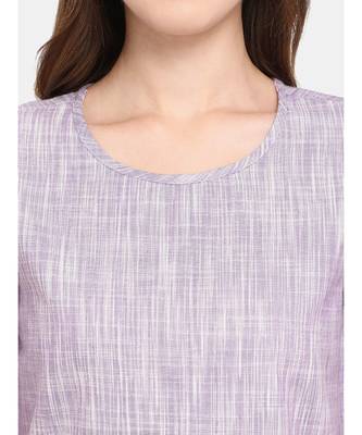 Lavender Cotton short  night suit set 4