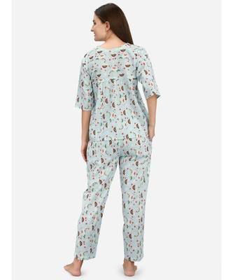 Rainbow print night suit set 3