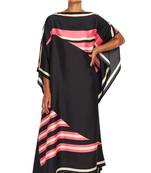 JSDC Digital Printed Striped Pattern Crepe Kaftan For Women