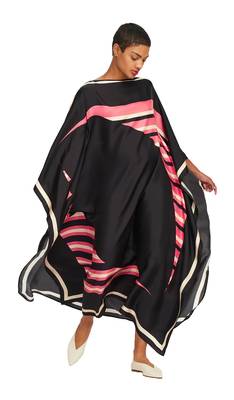 JSDC Digital Printed Striped Pattern Crepe Kaftan For Women 5