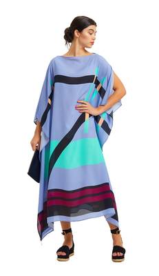 JSDC Free Size Calf Length Women Printed Crepe Fabric Kaftan Kurta  1