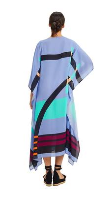 JSDC Free Size Calf Length Women Printed Crepe Fabric Kaftan Kurta  2