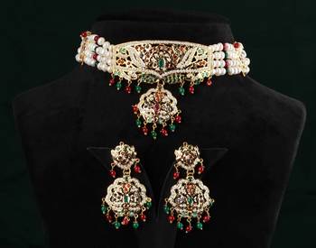 Real Natural Hyderabadi pearls choker Set With Certificate 1