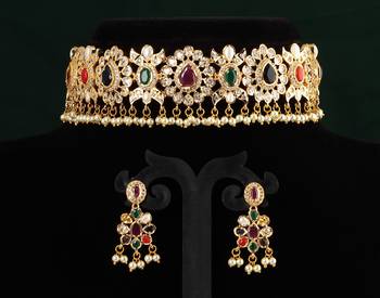 Multicolor zircon   chokers 1