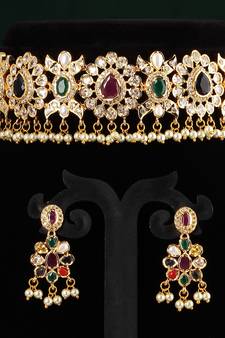 Multicolor zircon   chokers