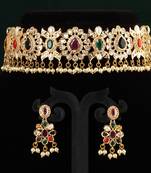 Multicolor zircon   chokers