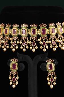Multicolor zircon   chokers