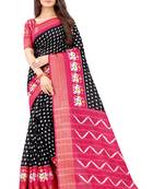 Black Ikkat Pattu Saree with blouse